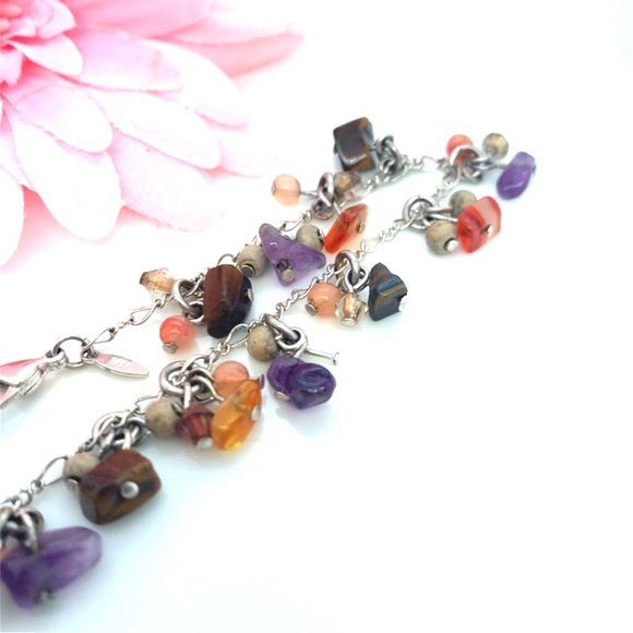 2/$10 Avon Multicolor Gemstone Charm Bracelet - Picture 2 of 6